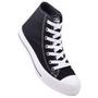 Imagem de Tenis Casual Feminino Preto Botinha Cano Médio Coleção Moda Leve