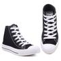 Imagem de Tenis Casual Feminino Preto Botinha Cano Médio Coleção Moda Leve