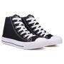 Imagem de Tenis Casual Feminino Preto Botinha Cano Médio Coleção Moda Leve