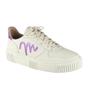 Imagem de Tênis Casual Feminino Sandro Moscoloni Couro Anita Off White/Roxo