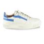 Imagem de Tênis Casual Feminino Sandro Moscoloni Couro Mariah Off White/Azul