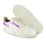 Imagem de Tênis Casual Feminino Sandro Moscoloni Couro Mariah Off White/Roxo Metalico