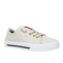 Imagem de Tênis Casual Moleca Feminino Lona Sider Conforto Off White