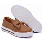 Imagem de Tenis Casual Slip On Amanda Block com Laço e Sola Alta Reta Detalhe Listra