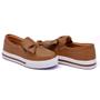 Imagem de Tenis Casual Slip On Amanda Block com Laço e Sola Alta Reta Detalhe Listra