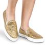 Imagem de Tênis Casual Slip On Couro Feminino Solado Flatform Flexível