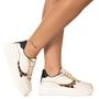 Imagem de Tenis Creper Feminino Casual Off White Onça Estilo Shoes