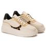 Imagem de Tenis Creper Feminino Casual Off White Onça Estilo Shoes