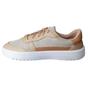 Imagem de Tenis Delicado Moleca Street Brilho Casual Feminino Bege Dourado 5791.110