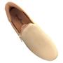 Imagem de Tênis Fem Usaflex Slip On Zíper Couro Bege Vanilla MM1801004