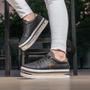 Imagem de Tênis Feminino Bordado Fé Salto Com Detalhes Anabela Flatform Varias Cores