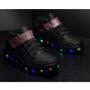 Imagem de Tenis Feminino Botinha De Led Tira Colante Borboleta Glitter Luzinha + Bolsa Moda + Acessorios