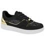 Imagem de Tênis Feminino Casual Maxxi Glitter Preto Dourado Vizzano 1419.105