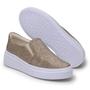 Imagem de Tênis Feminino Casual Mocassim Vegano Brilhante PDK - 118 - Cobre