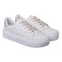 Imagem de Tenis Feminino Casual Off White Confortável Lançamento Original Moda