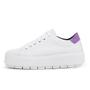 Imagem de Tênis Feminino Casual Plataforma Flatform Branco Traseirinha Roxo