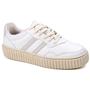 Imagem de Tenis Feminino Casual Sneaker - Leve e Macio - Original - Serena - Branco/OffWhite + Meia