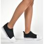 Imagem de Tênis Feminino Casual Via Marte Slip On Elástico Preto