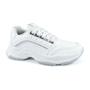 Imagem de Tenis Feminino Chunky Godiva Branco Prata Reforcado Dia A Dia