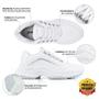 Imagem de Tenis Feminino Chunky Godiva Branco Prata Reforcado Dia A Dia