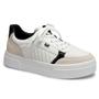 Imagem de Tênis Feminino Dakota Sneaker Branco Preto Casual Confortavel Lançamento