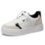 Imagem de Tênis Feminino Dakota Sneaker Branco Preto Casual Lançamento Confortavel