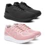 Imagem de Tênis Feminino Esportivo Cadarço Fitness Caminhada Kit 2