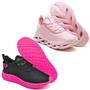 Imagem de Tênis Feminino Esportivo Caminhada 2 Pares Modelos Diferentes ROSA