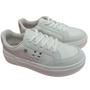 Imagem de tenis feminino kolosh casual flatform branco /prata