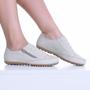 Imagem de Tênis Feminino Mocatênis Off White com zíper Izabela Araújo Couro