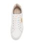 Imagem de Tênis Feminino Pegada Couro Branco Dourado Flatform Conforto