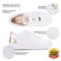 Imagem de Tenis Feminino Sapatenis Star Branco Ouro Light Godiva Confortável