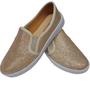 Imagem de Tênis feminino Slip On Casual com brilho barato brilhante