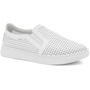 Imagem de Tênis Feminino Slip On Couro Calce Fácil Branco Comfortflex 2465302-11