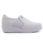 Imagem de Tênis Feminino Slip On Plataforma Couro Branco Usaflex AJ0602