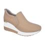 Imagem de Tênis Feminino Slip On Via Marte Anabela Confortável Creme/Dourado