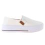 Imagem de Tenis Feminino Slip ons Branco com costuras e Ziper ER416