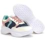 Imagem de Tênis Feminino Sneaker Branco/ Colorido Academia Plataforma Blogueiras Super Confortavel