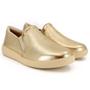 Imagem de Tênis Feminino Usaflex Slip On de Couro Metalizado Dourado Confortável AJ0203