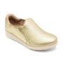 Imagem de Tênis Feminino Usaflex Slip On Zíper Couro UltraConfort - Dourado 