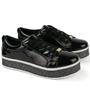 Imagem de Tênis Flatform Dhl Crshoes Confortável Feminino Preto Verniz