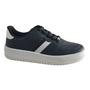 Imagem de Tenis Flatform Plataforma Vizzano Casual Feminino Preto Branco Listrado 1389.107