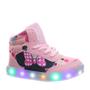 Imagem de Tenis Infantil Botinha de Luzinha Led Cano Baixo Rosa Meninas