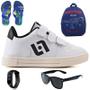 Imagem de Tenis Infantil Casual Escolar Sapatenis Meninos Street Calce Facil + Mochila Chinelo Oculos Relogio