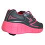 Imagem de Tenis Infantil Com Rodinha Removivel Box Kids - Grafite Com Rosa - 34