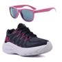 Imagem de Tenis Infantil De Amarrar Meninas Leve Desenhos LIGHT + Oculos