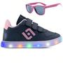 Imagem de Tenis Infantil De Led Casual Sapatenis Meninas Street Calce Facil + Oculos