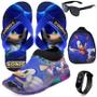 Imagem de Tenis Infantil De Led Sonic Mochila Chinelo Oculos Relogio