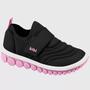 Imagem de Tênis Infantil Feminino Bibi Roller 2.0 Preto e Rosa com Fixador Aderente - 09356