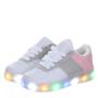 Imagem de Tênis Infantil Feminino Casual Com Luzes de Led Colors Brilho Love